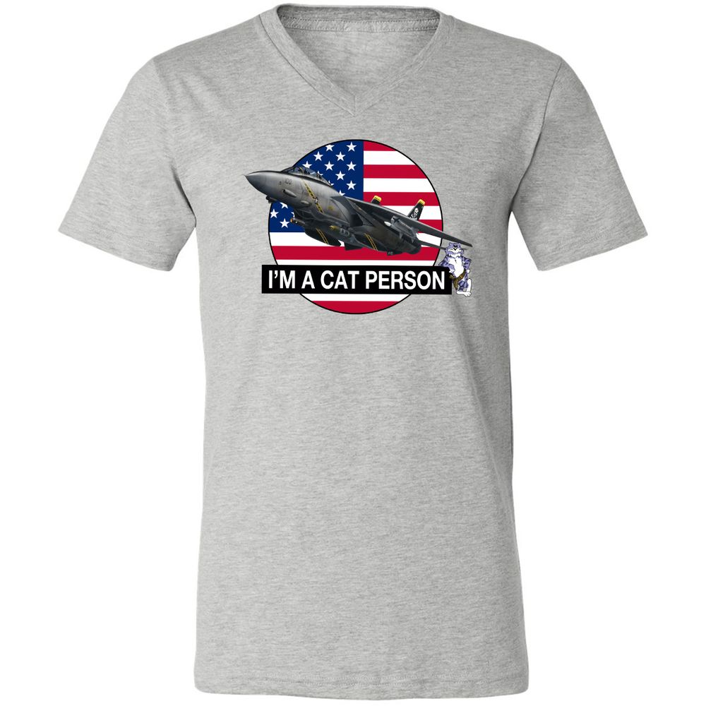 Unisex V-Neck T-Shirt - 4ZERJVXQ - Athletic Heather - 7