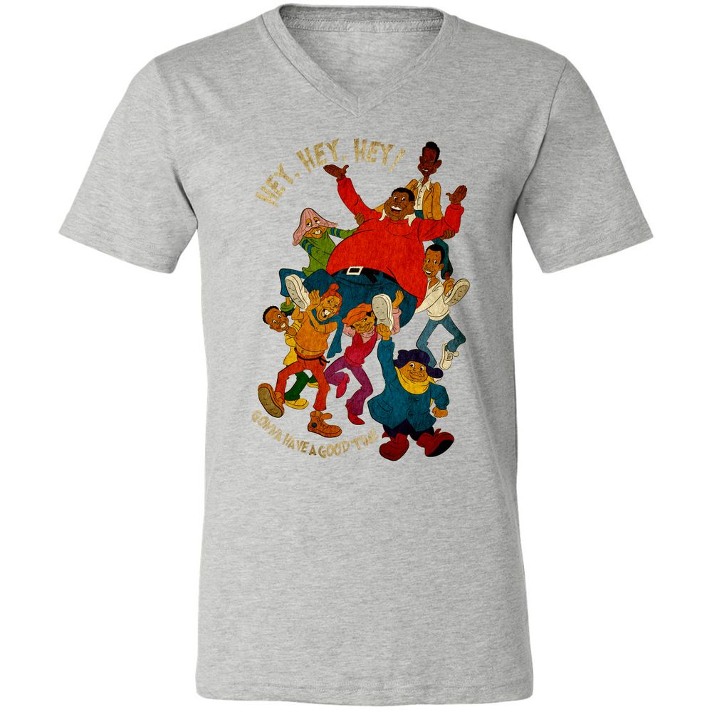 Unisex V-Neck T-Shirt - VMLU28QW - Athletic Heather - 7