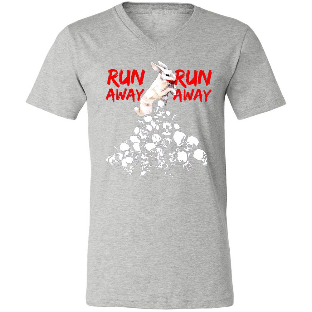 Unisex V-Neck T-Shirt - ZAJ4UGX3 - Athletic Heather - 7