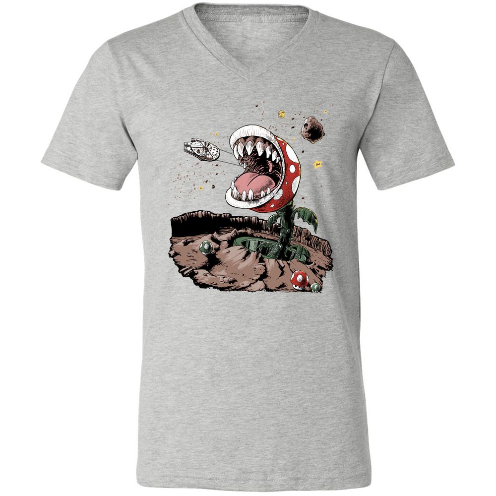 Unisex V-Neck T-Shirt - 5JBQEE7N - Athletic Heather - 7