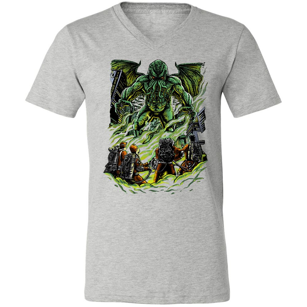 Unisex V-Neck T-Shirt - U43HSAM4 - Athletic Heather - 7