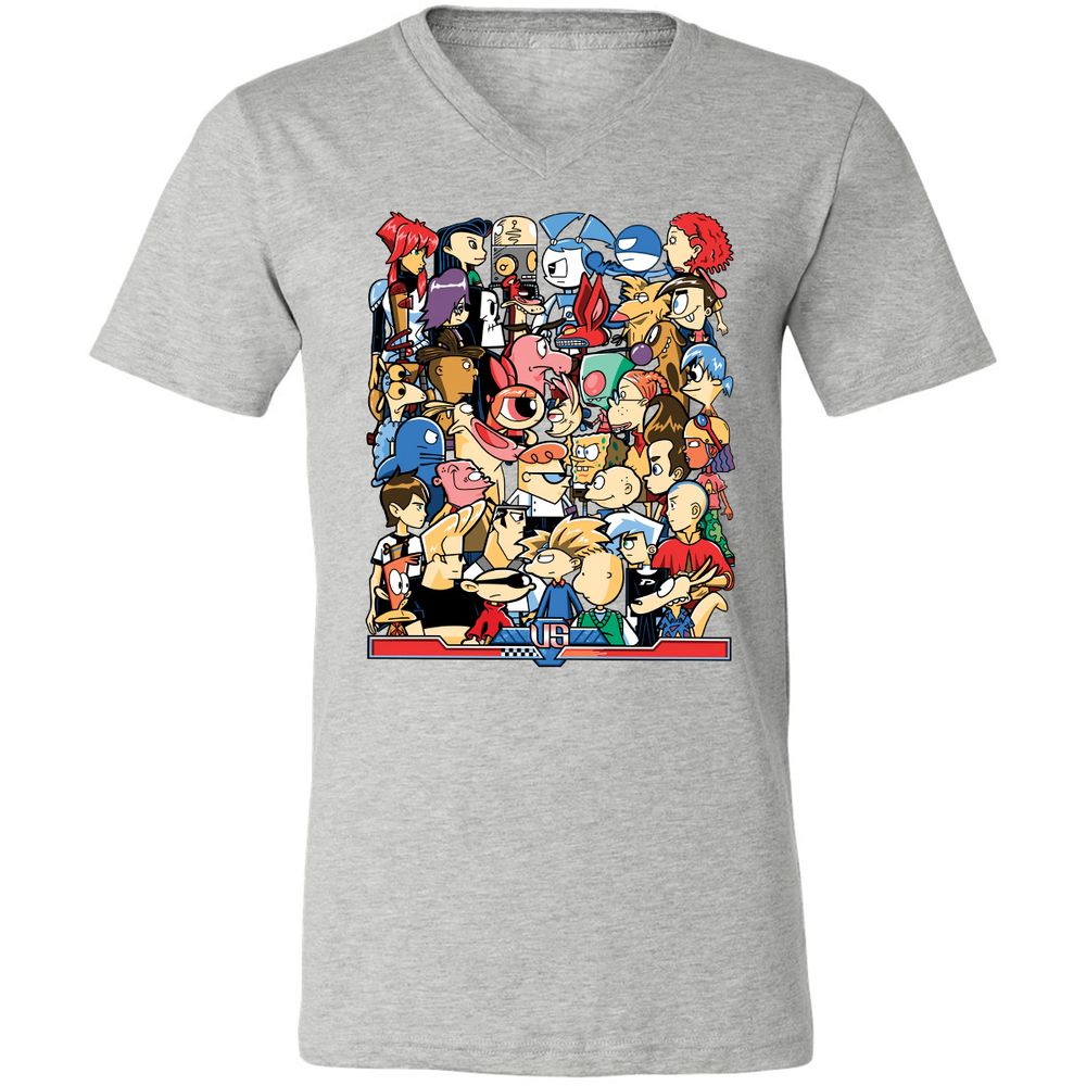 Unisex V-Neck T-Shirt - 5JV6KJVH - Athletic Heather - 7