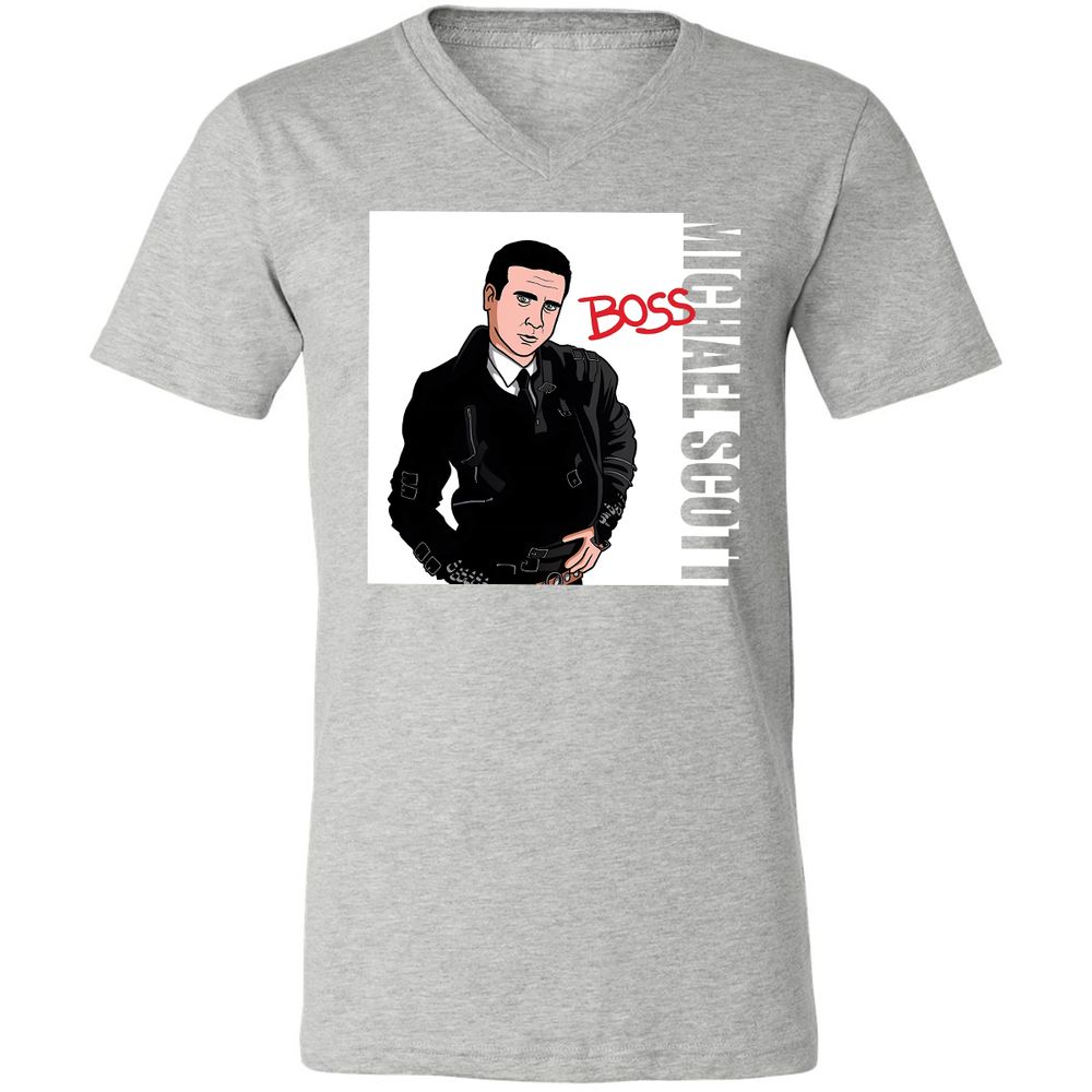 Unisex V-Neck T-Shirt - MZP4A9WC - Athletic Heather - 7