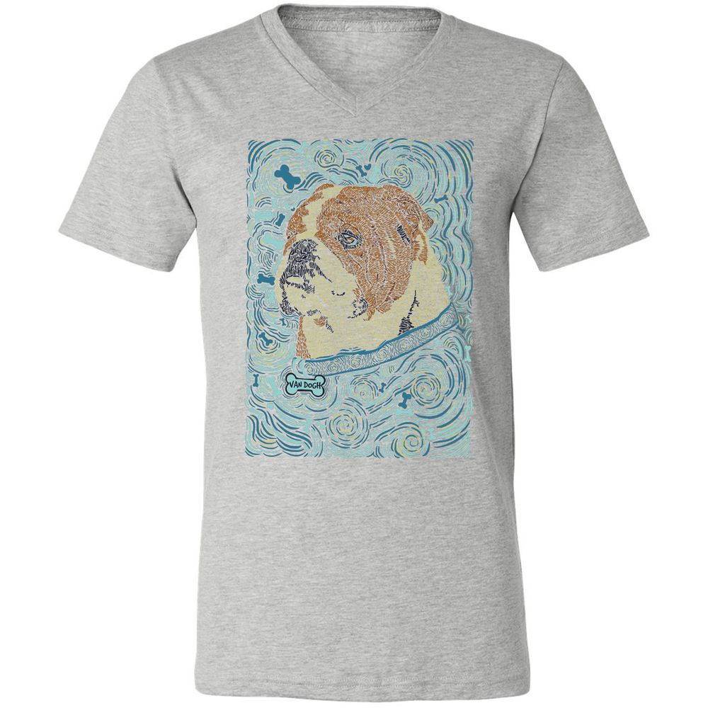 Unisex V-Neck T-Shirt - 3J139PBC - Athletic Heather - 7