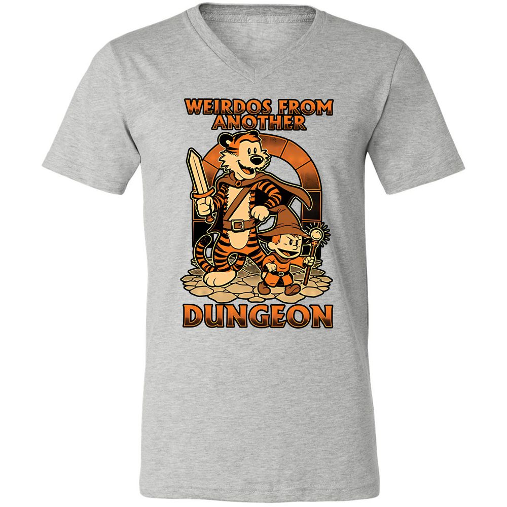 Unisex V-Neck T-Shirt - 4FR2JEGL - Athletic Heather - 7
