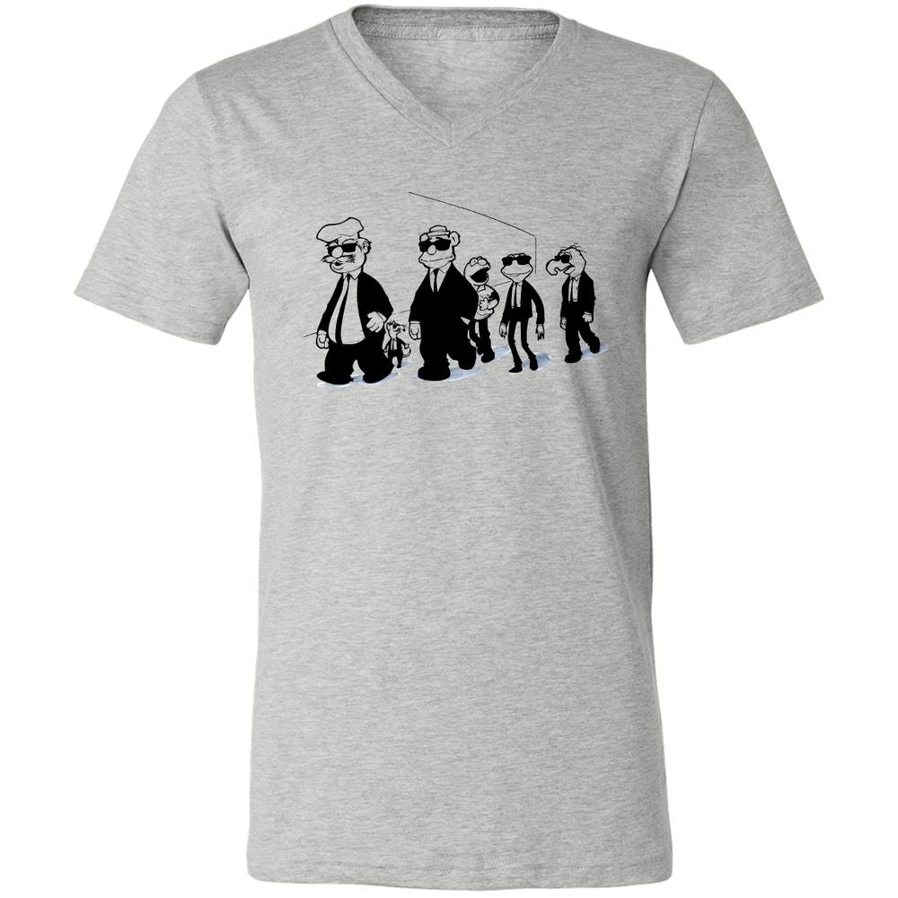 Unisex V-Neck T-Shirt - 8Q43LB3F - Athletic Heather - 7
