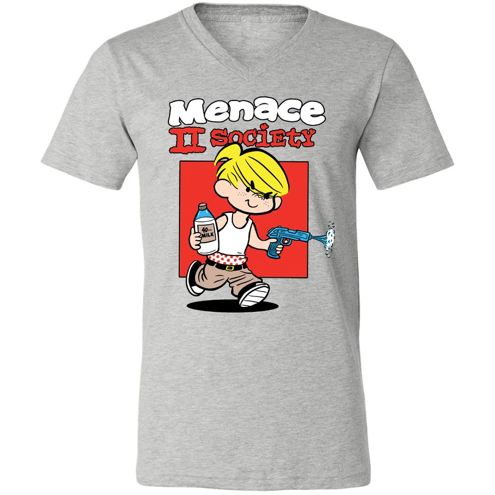 Unisex V-Neck T-Shirt - TXYDXW3Z - Athletic Heather - 7