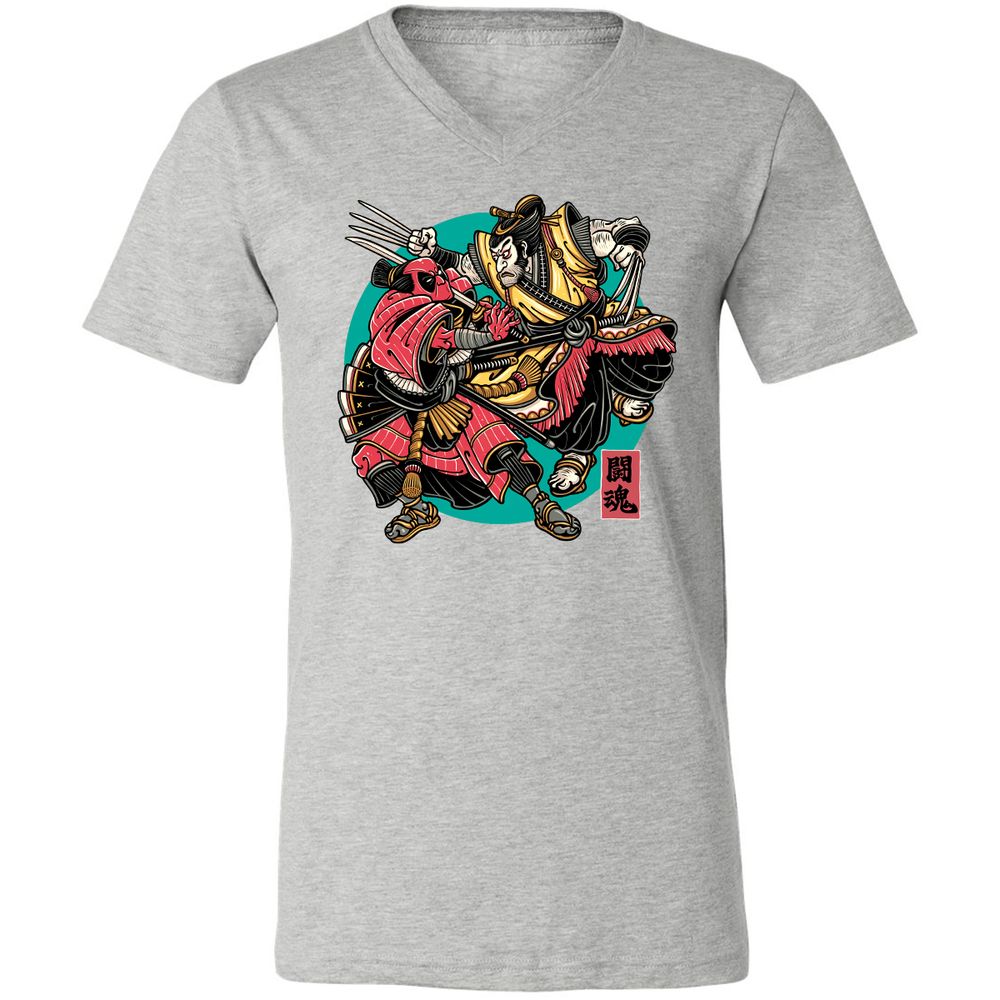 Unisex V-Neck T-Shirt - 96XJGKU9 - Athletic Heather - 7