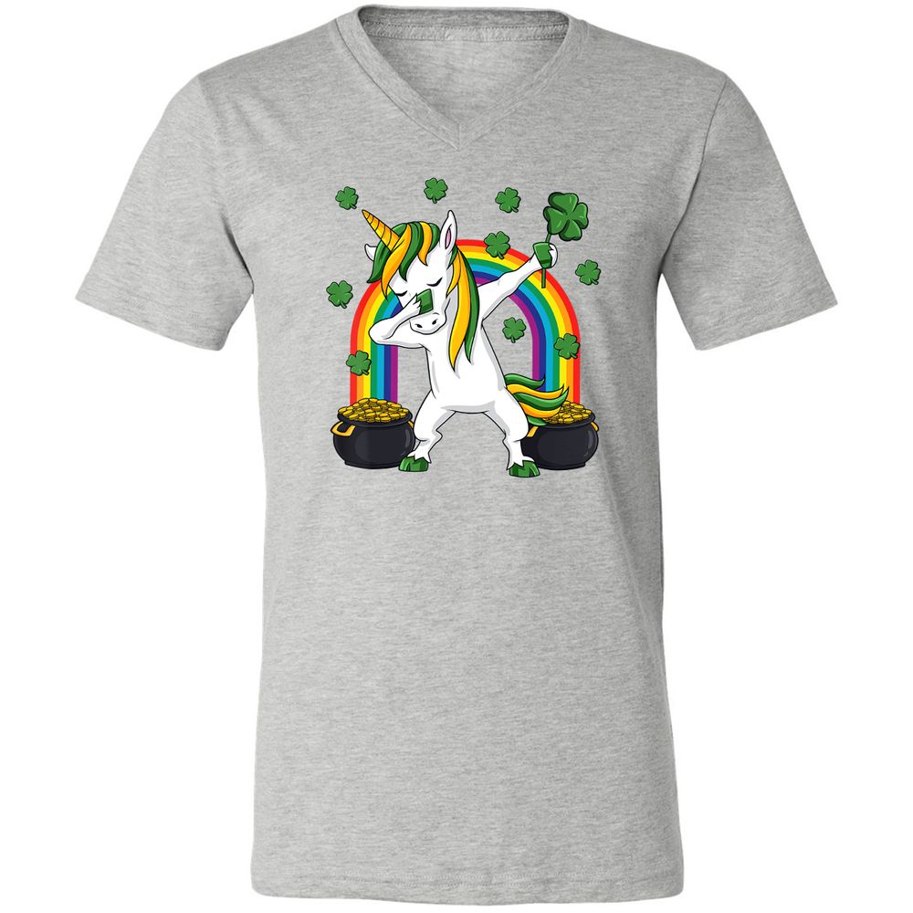 Unisex V-Neck T-Shirt - L7CL4AZK - Athletic Heather - 7