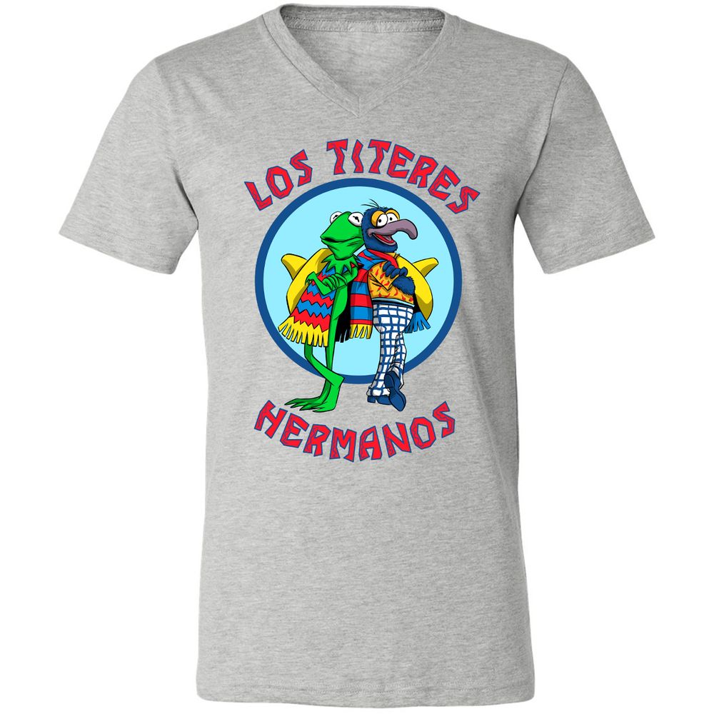 Unisex V-Neck T-Shirt - E2VS5W9B - Athletic Heather - 7