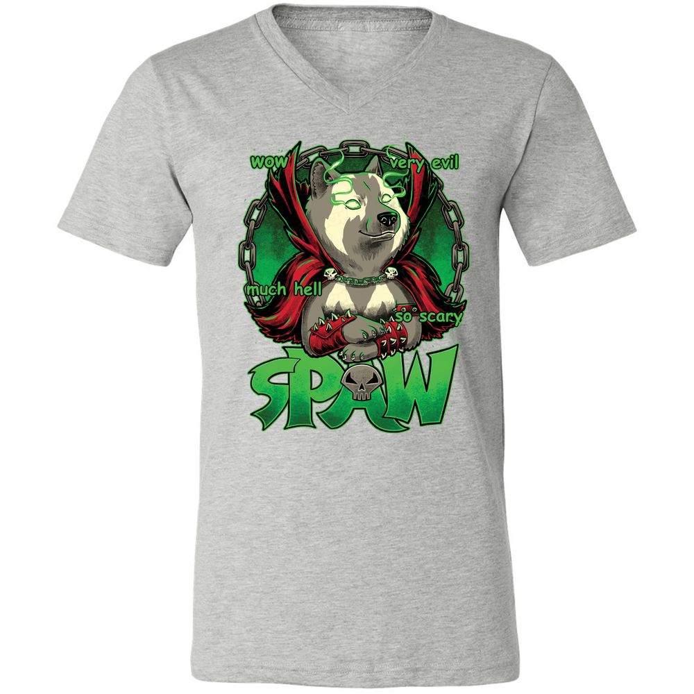 Unisex V-Neck T-Shirt - 4B9BSMXV - Athletic Heather - 7