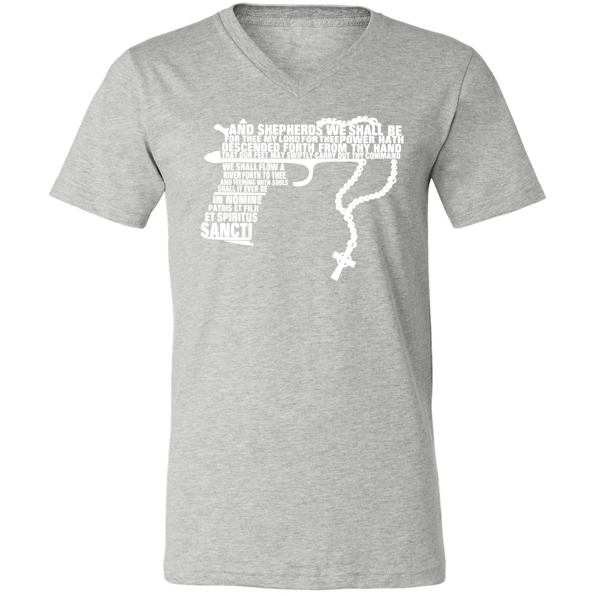 Unisex V-Neck T-Shirt - UCEXX711 - Athletic Heather - 7