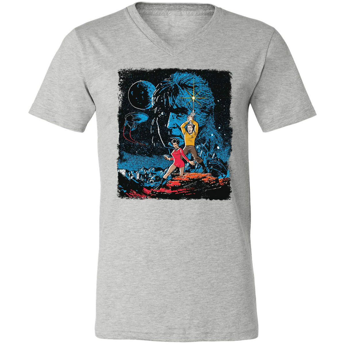 Unisex V-Neck T-Shirt - 95ZURGJC - Athletic Heather - 7