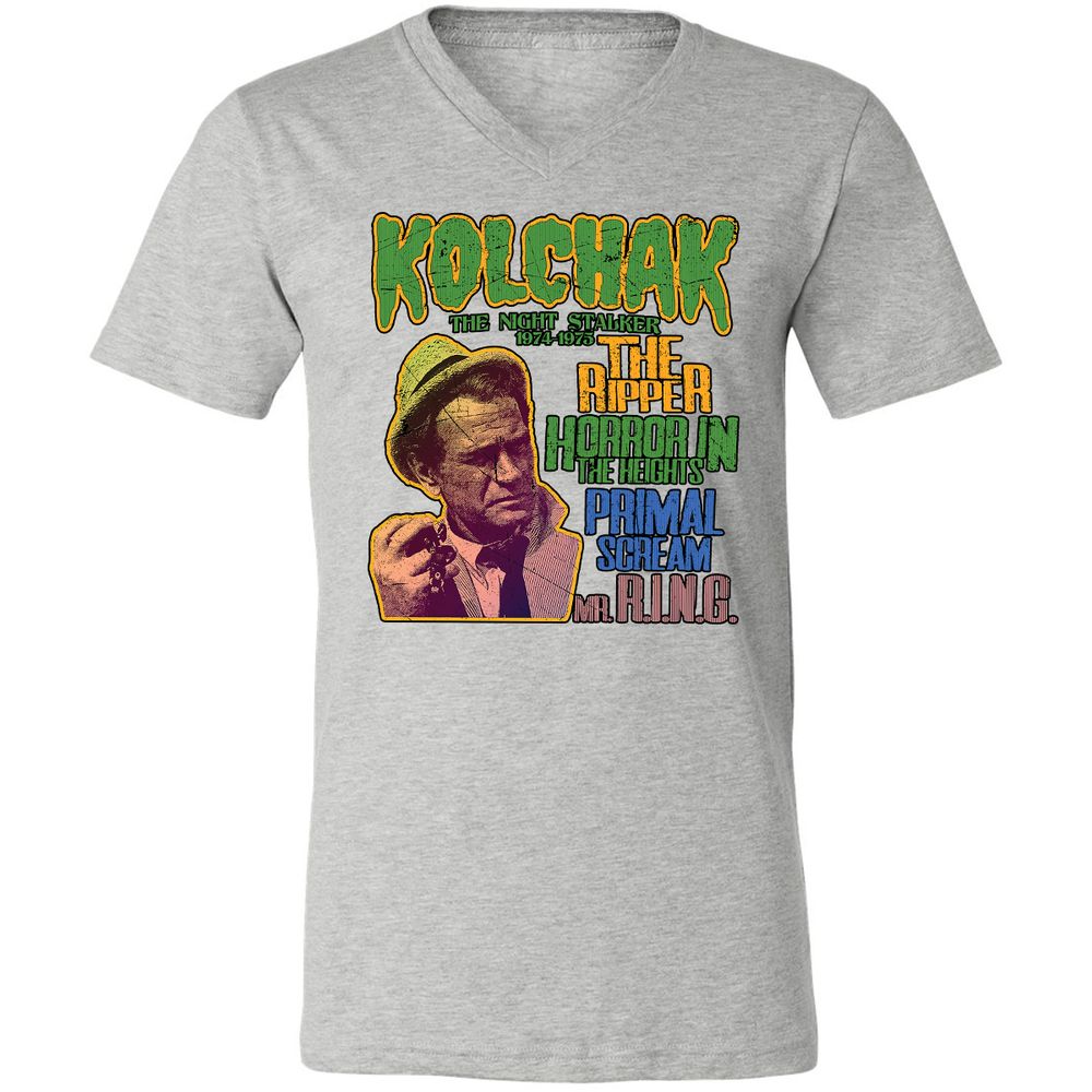 Unisex V-Neck T-Shirt - 51NUTT3B - Athletic Heather - 7