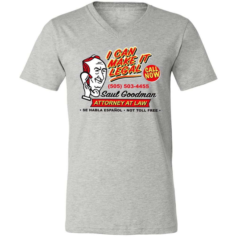 Unisex V-Neck T-Shirt - L4TVXSWK - Athletic Heather - 7
