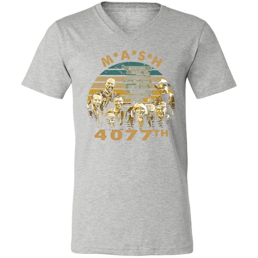 Unisex V-Neck T-Shirt - MB7NHGB7 - Athletic Heather - 7