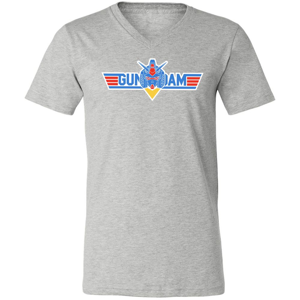 Unisex V-Neck T-Shirt - GL2LNRG3 - Athletic Heather - 7