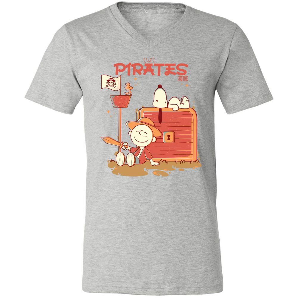Unisex V-Neck T-Shirt - SBCWK6HW - Athletic Heather - 7