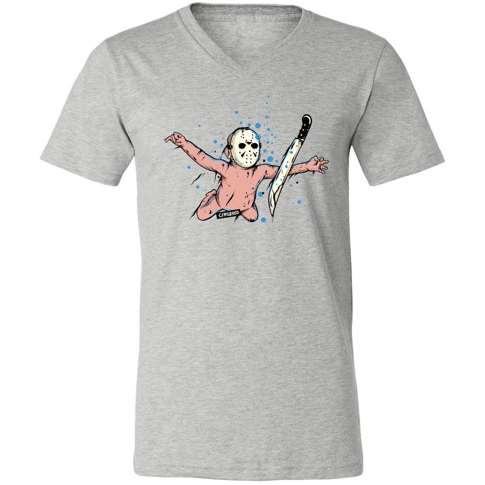 Unisex V-Neck T-Shirt - YQJW9ASS - Athletic Heather - 7