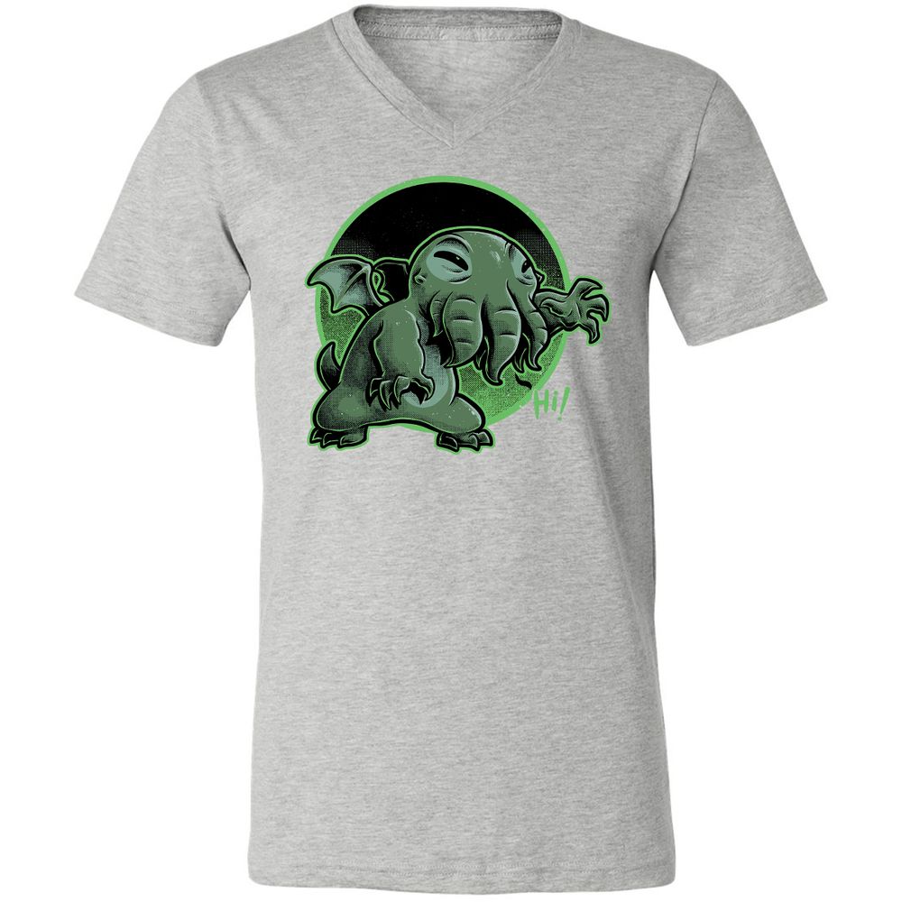 Unisex V-Neck T-Shirt - H9DCGJQM - Athletic Heather - 7