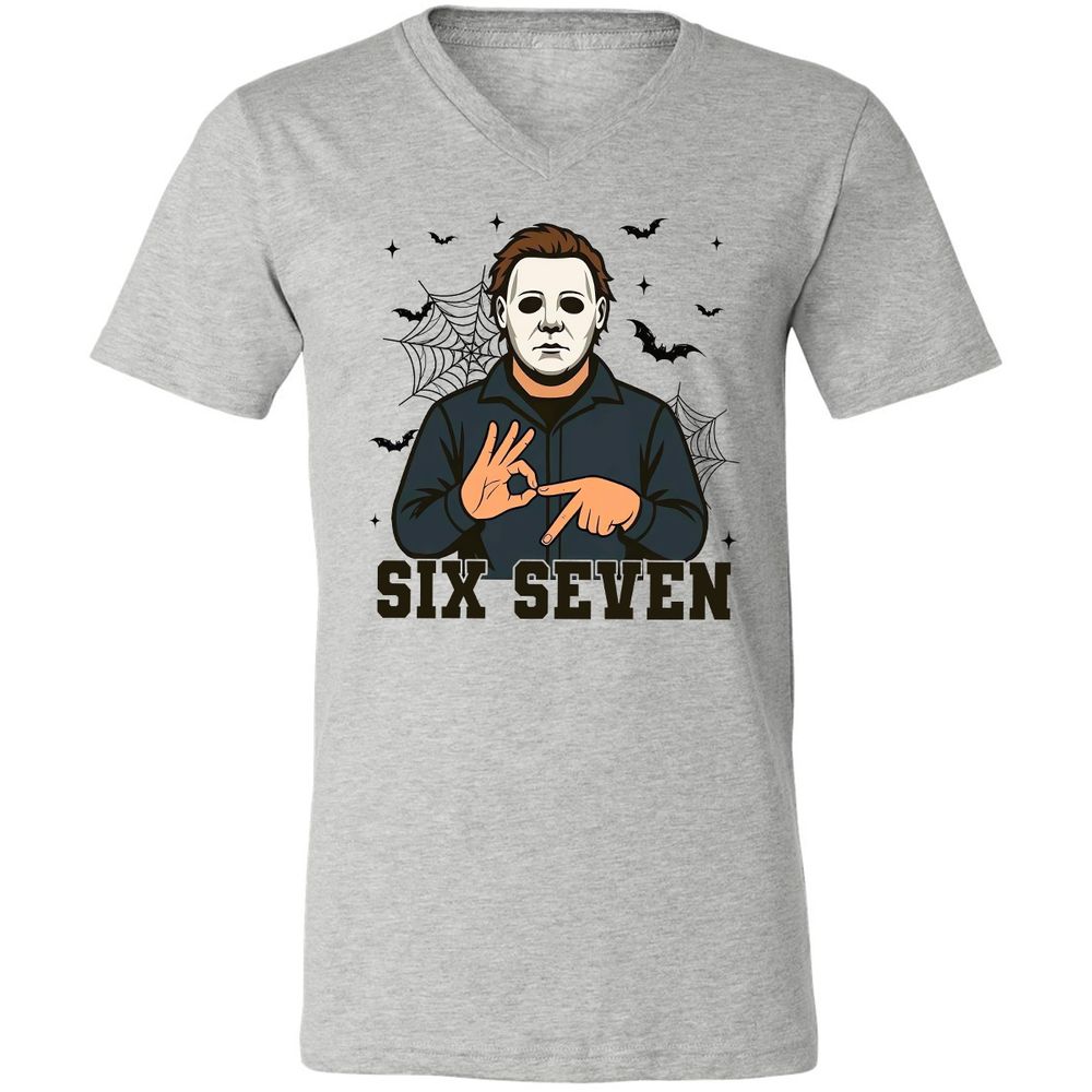 Unisex V-Neck T-Shirt - 5SCMJXG2 - Athletic Heather - 7