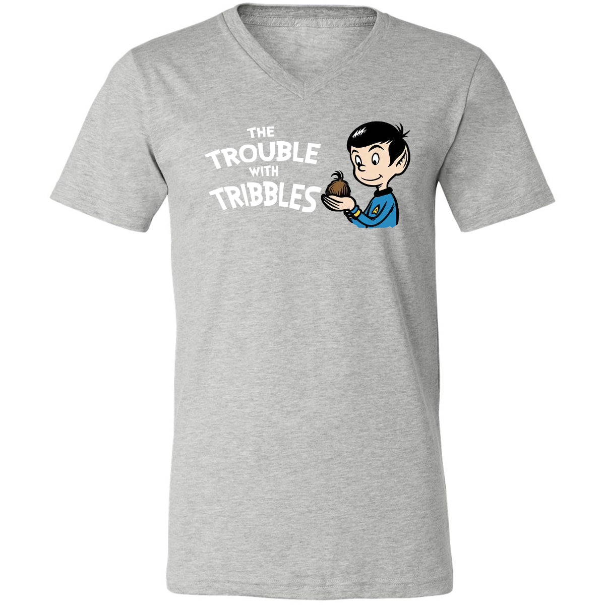 Unisex V-Neck T-Shirt - 3D2ZPP53 - Athletic Heather - 7