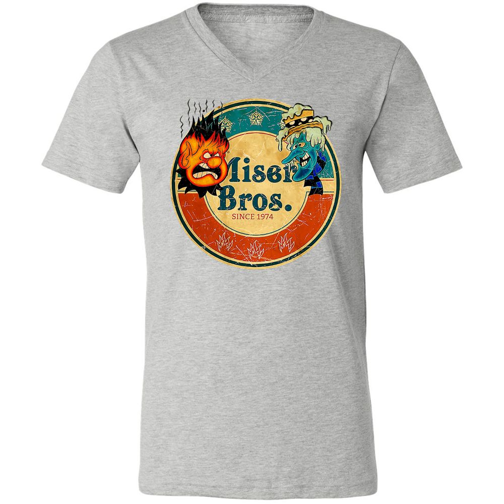 Unisex V-Neck T-Shirt - ZZRRSVFS - Athletic Heather - 7
