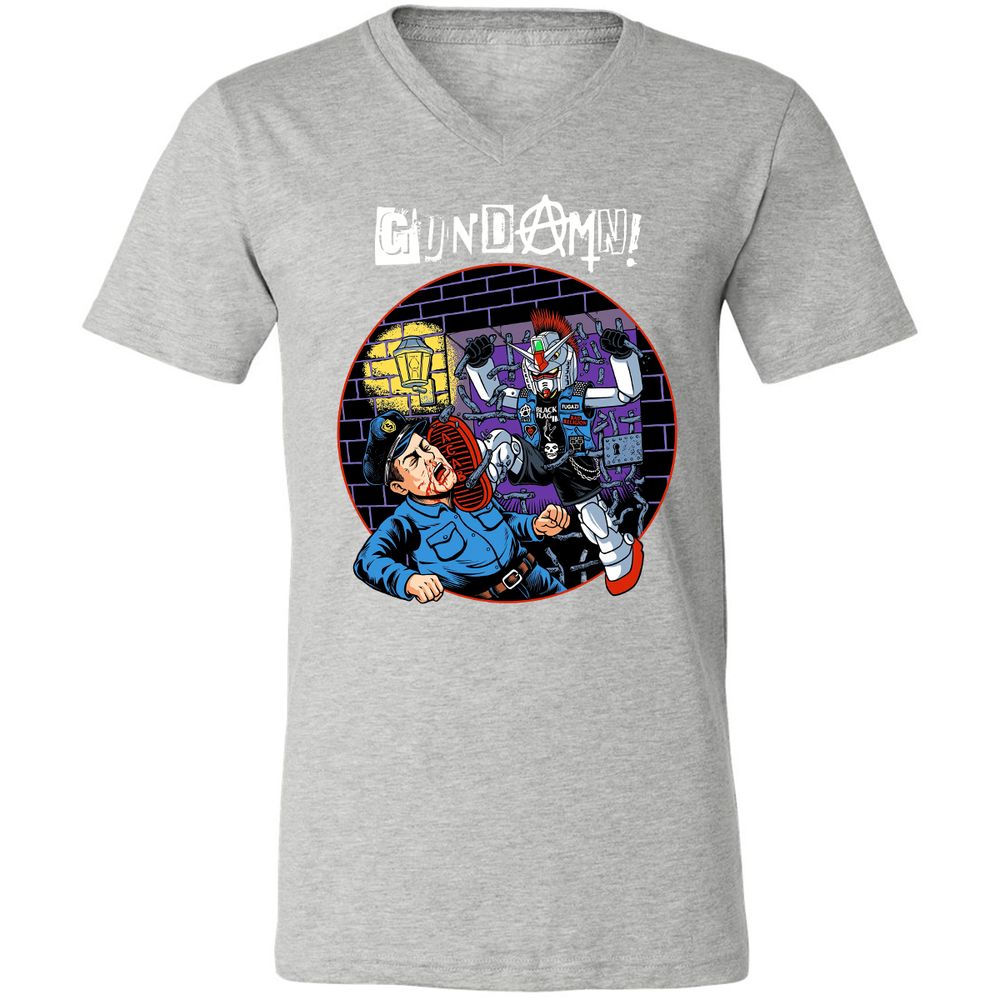Unisex V-Neck T-Shirt - ZL4MBJFX - Athletic Heather - 7