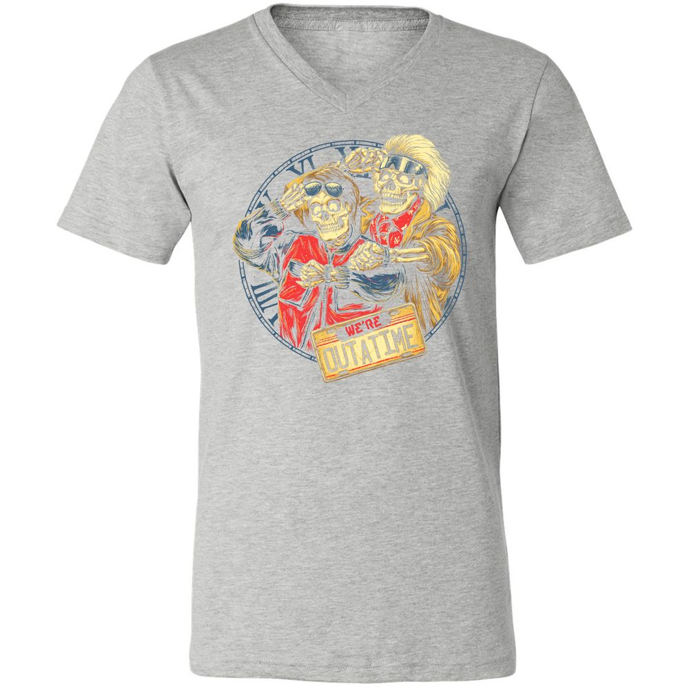 Unisex V-Neck T-Shirt - AG6XJLH8 - Athletic Heather - 7