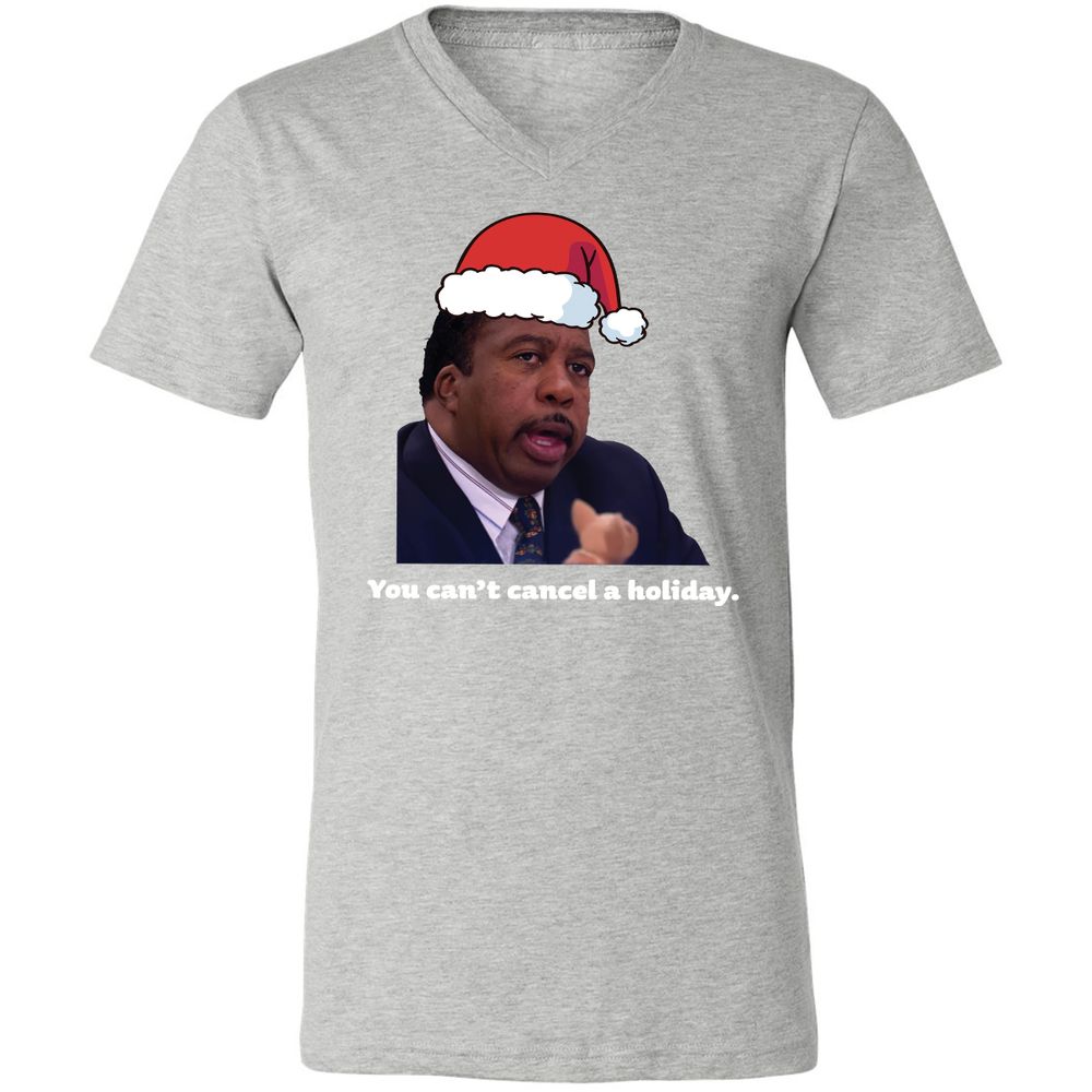 Unisex V-Neck T-Shirt - XZK6U3S8 - Athletic Heather - 7