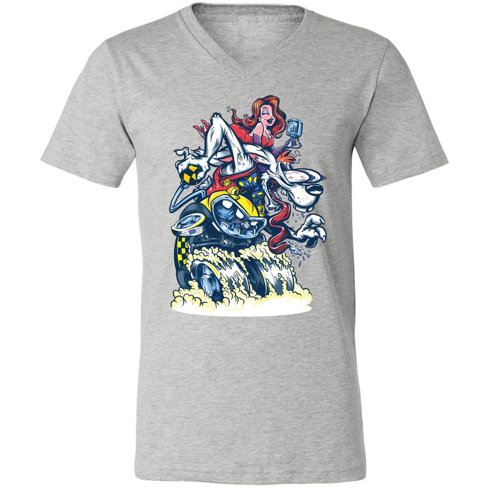 Unisex V-Neck T-Shirt - CN24WZBS - Athletic Heather - 7