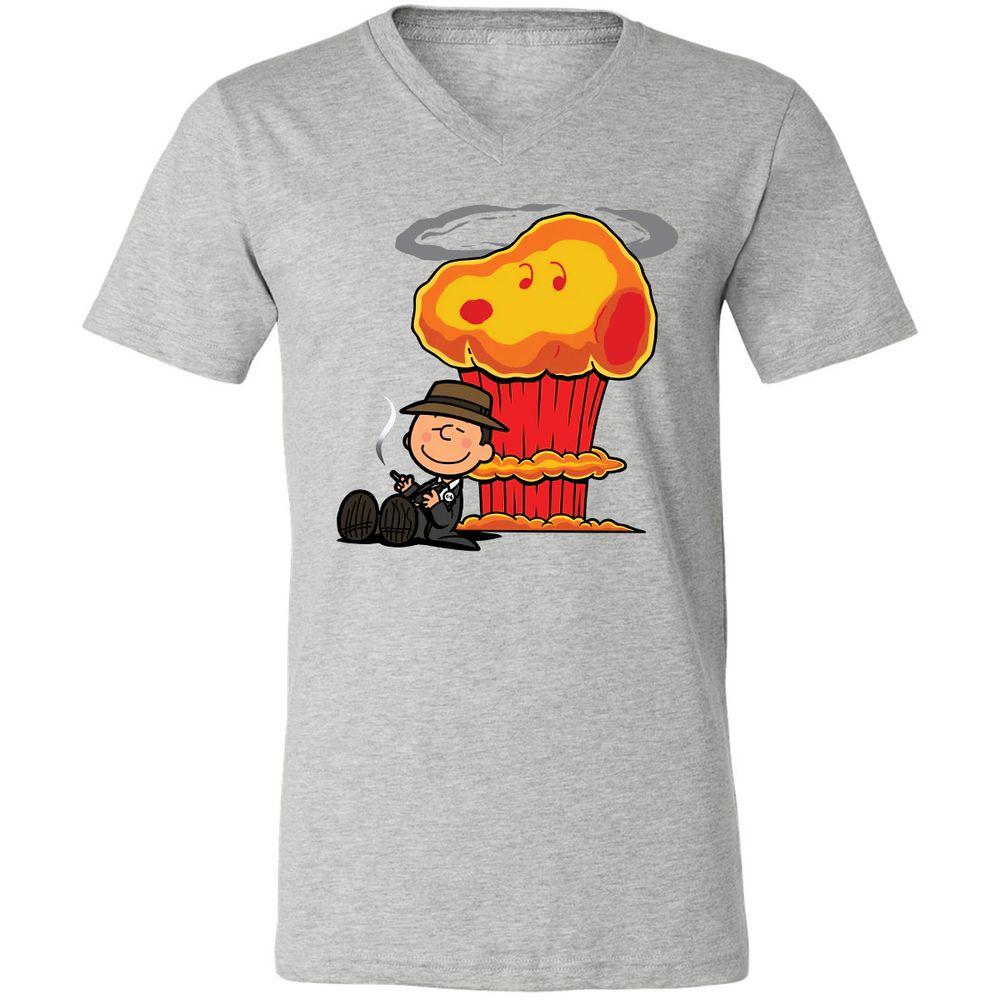Unisex V-Neck T-Shirt - BQUSWZV5 - Athletic Heather - 7