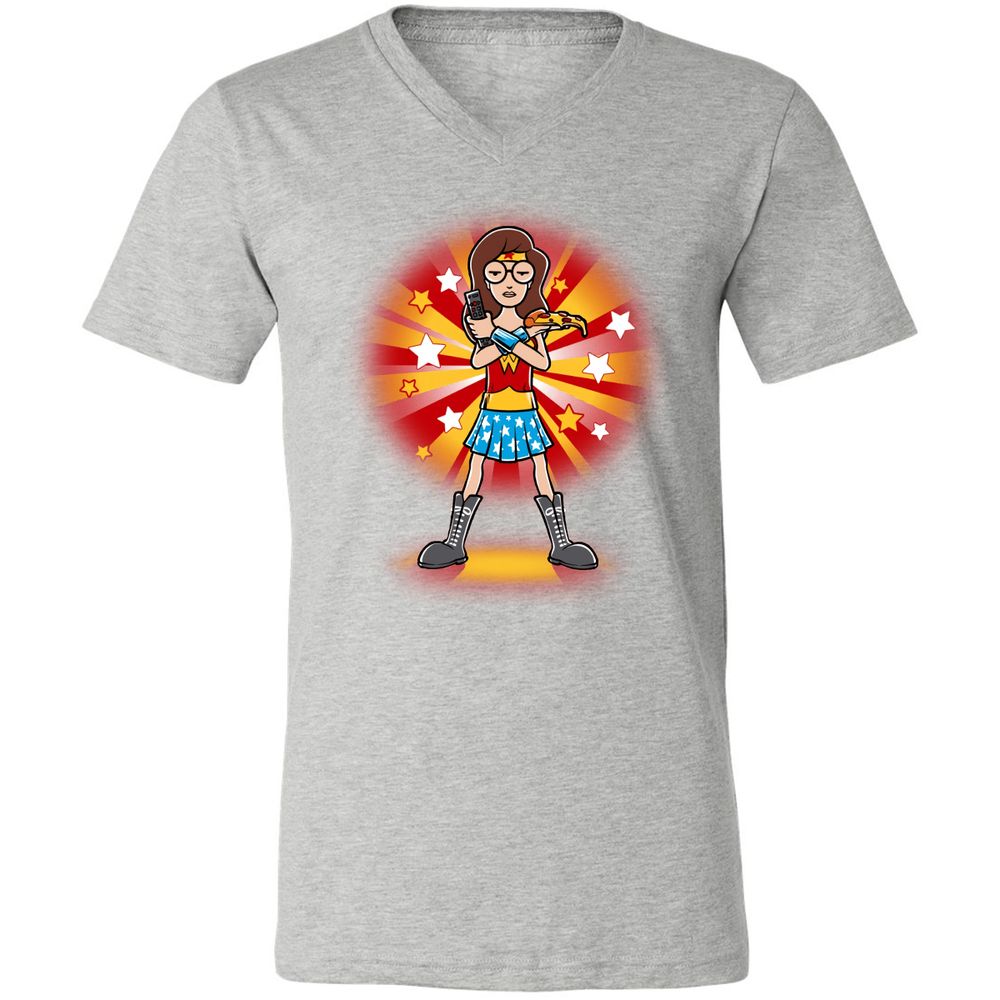 Unisex V-Neck T-Shirt - RG7Y1EWW - Athletic Heather - 7