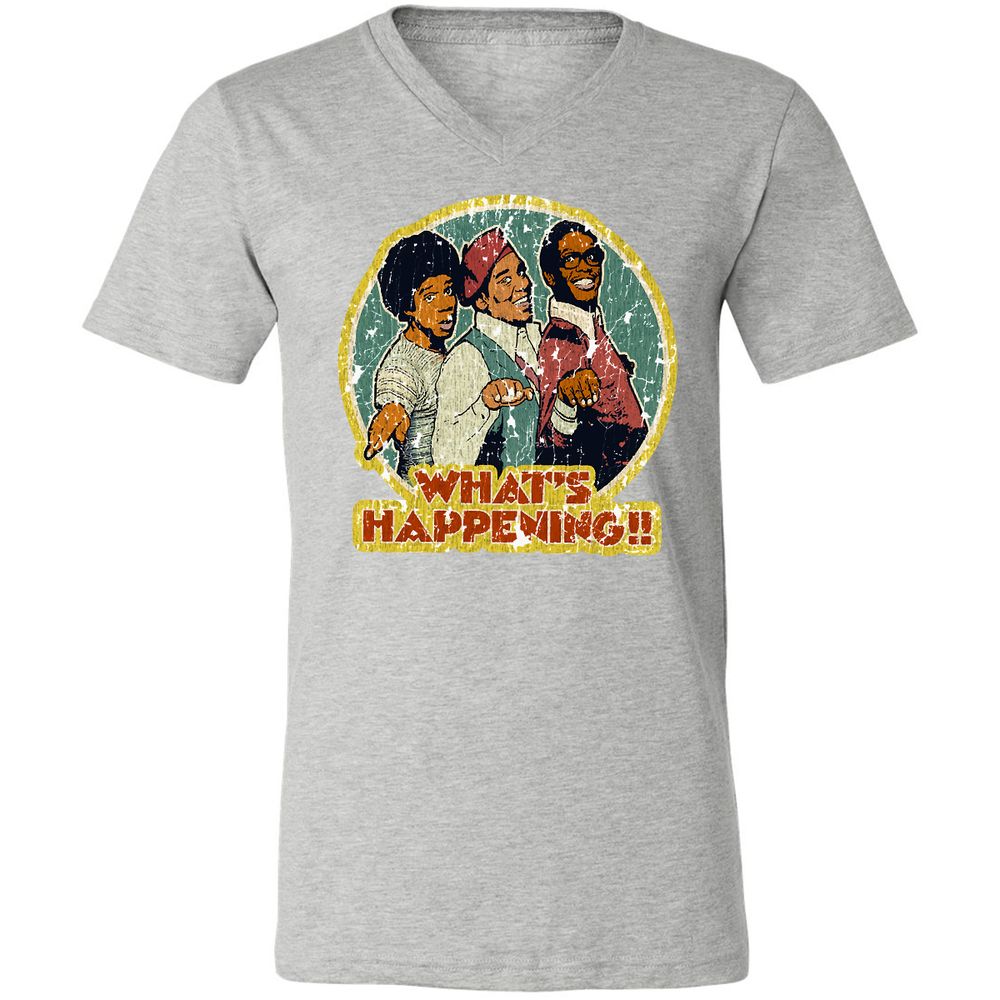 Unisex V-Neck T-Shirt - W7U9CAV2 - Athletic Heather - 7