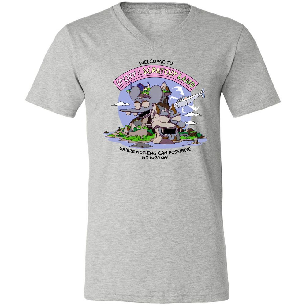 Unisex V-Neck T-Shirt - H6RRC4M5 - Athletic Heather - 7
