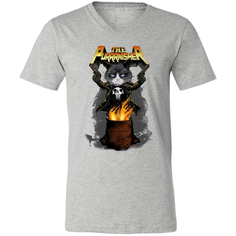 Unisex V-Neck T-Shirt - SGZE85XV - Athletic Heather - 7