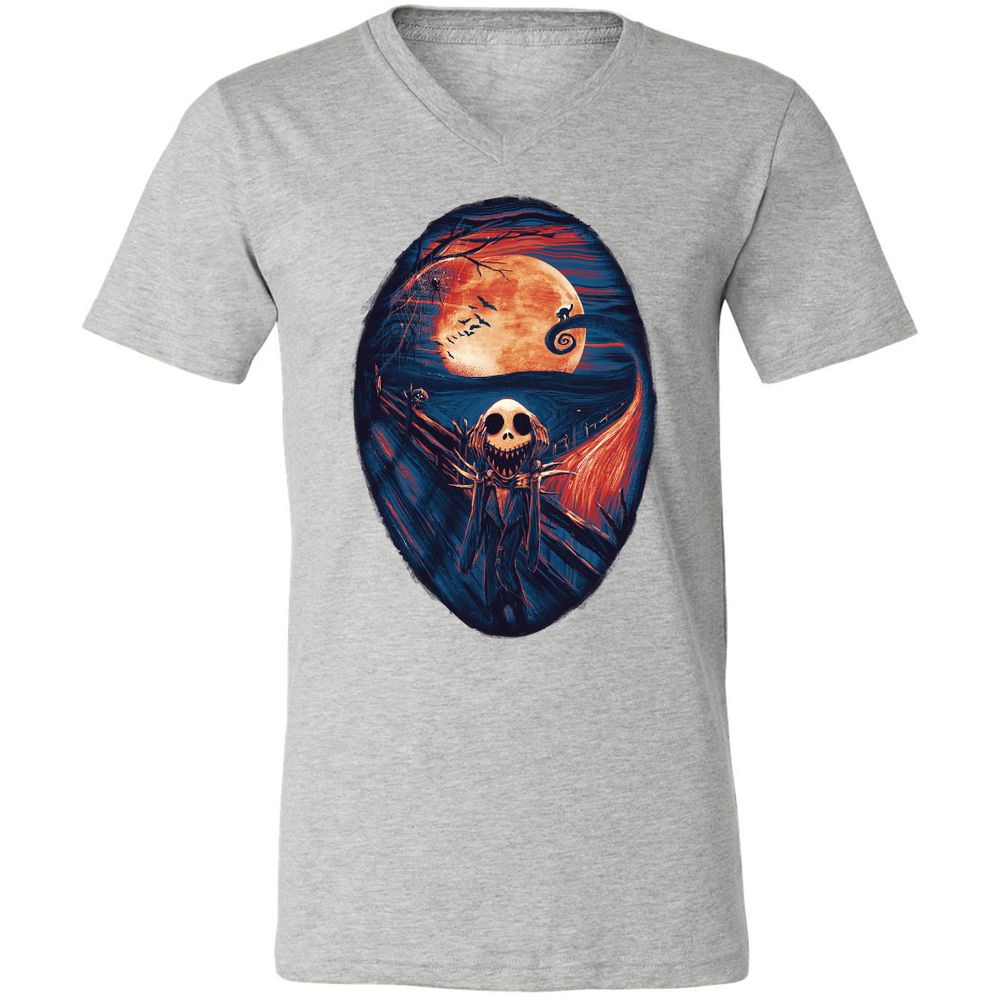 Unisex V-Neck T-Shirt - UTRDV6EQ - Athletic Heather - 7