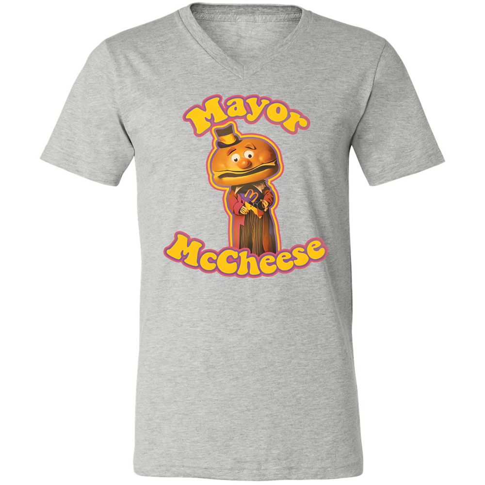 Unisex V-Neck T-Shirt - D6SH3Z31 - Athletic Heather - 7