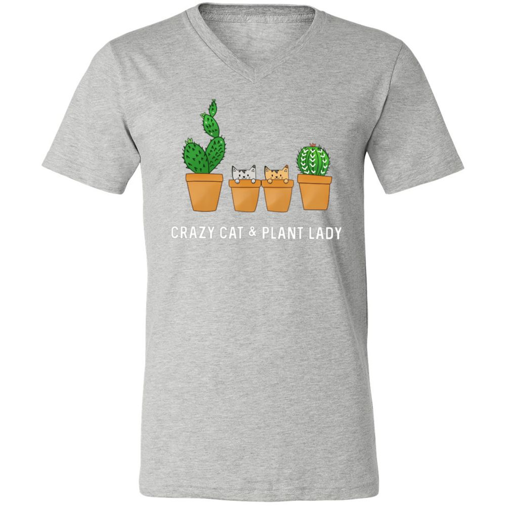 Unisex V-Neck T-Shirt - AN3VBE3U - Athletic Heather - 7