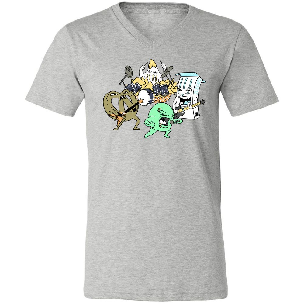 Unisex V-Neck T-Shirt - HS1RV4C7 - Athletic Heather - 7