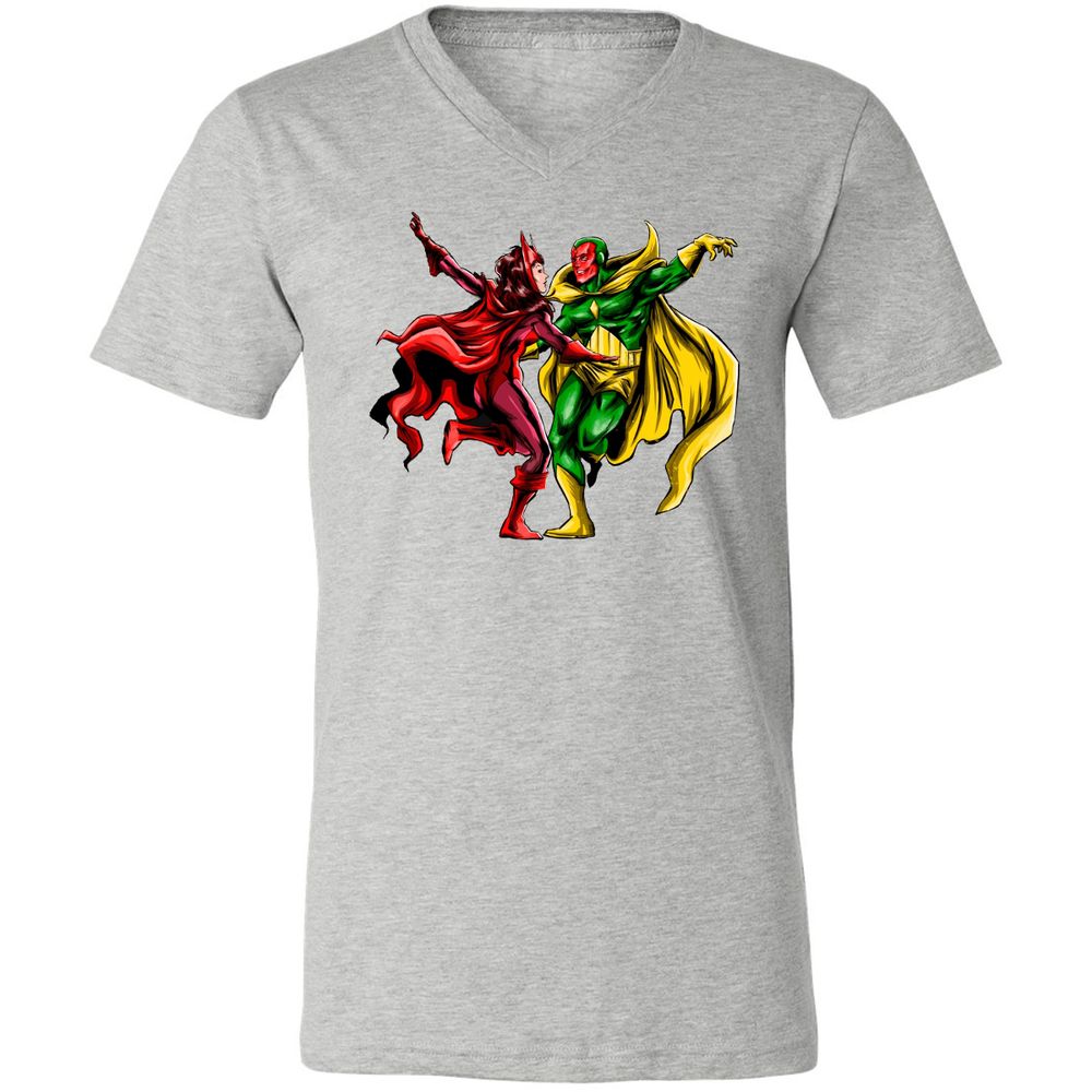 Unisex V-Neck T-Shirt - S7WFCRMB - Athletic Heather - 7