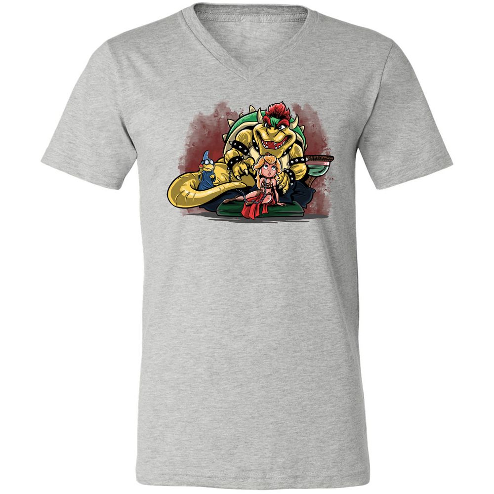 Unisex V-Neck T-Shirt - PANUNVZT - Athletic Heather - 7