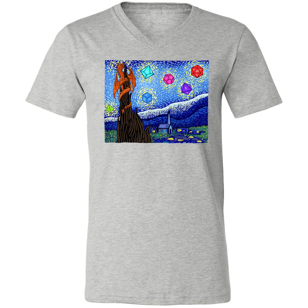 Unisex V-Neck T-Shirt - 8C2AH9VL - Athletic Heather - 7