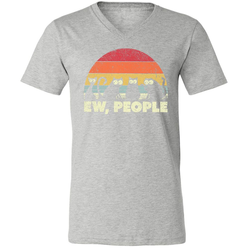 Unisex V-Neck T-Shirt - QCR5CSGQ - Athletic Heather - 7