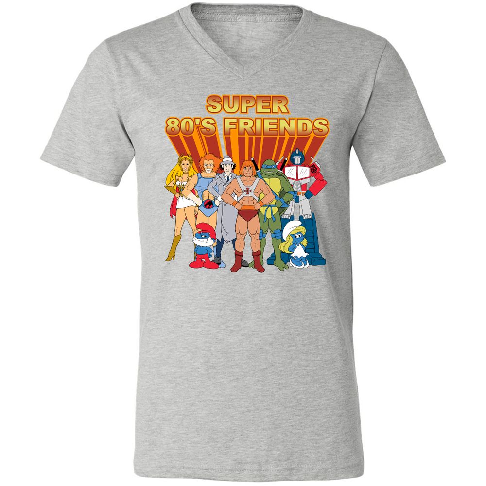 Unisex V-Neck T-Shirt - LXBDKXS9 - Athletic Heather - 7