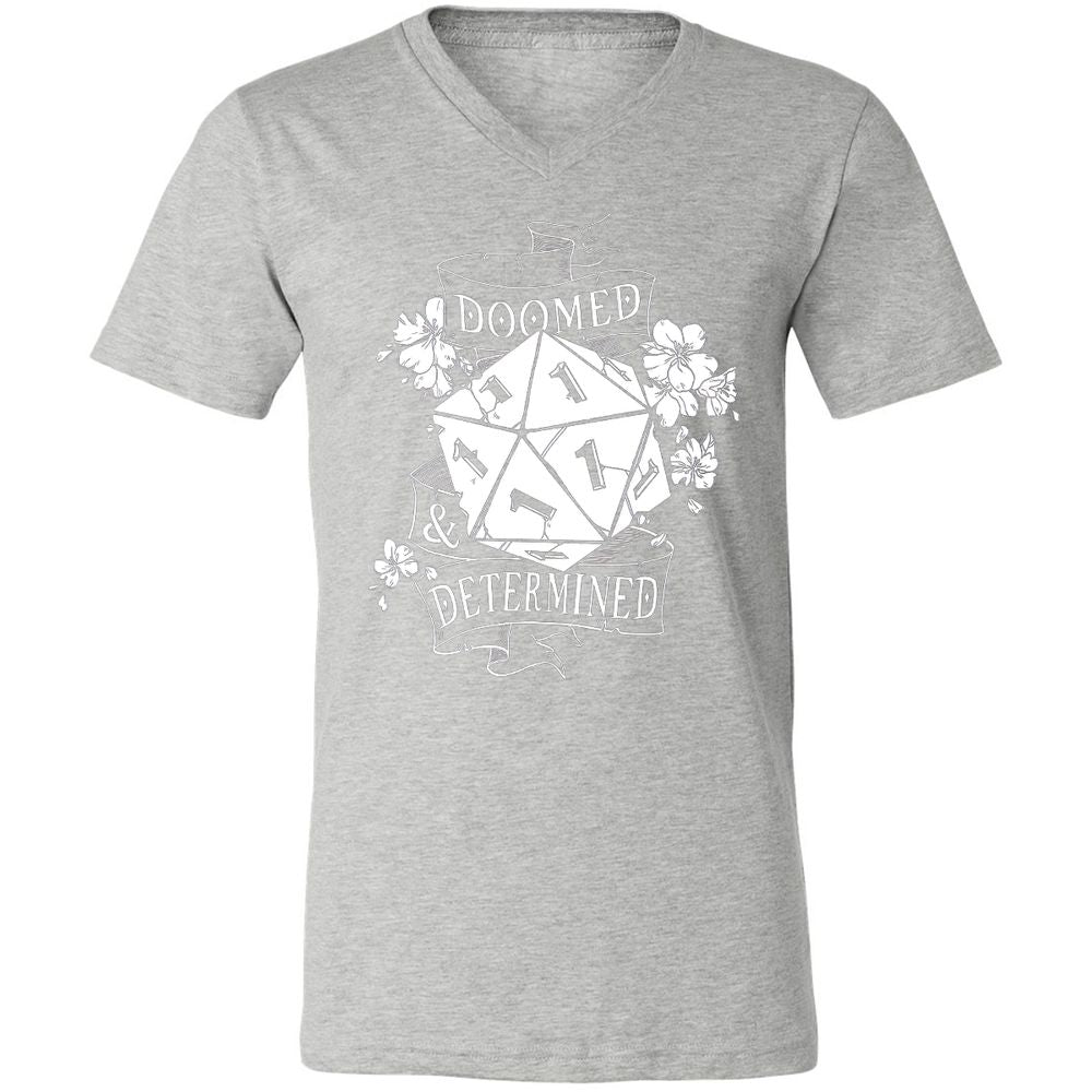 Unisex V-Neck T-Shirt - HQB9XJKM - Athletic Heather - 7