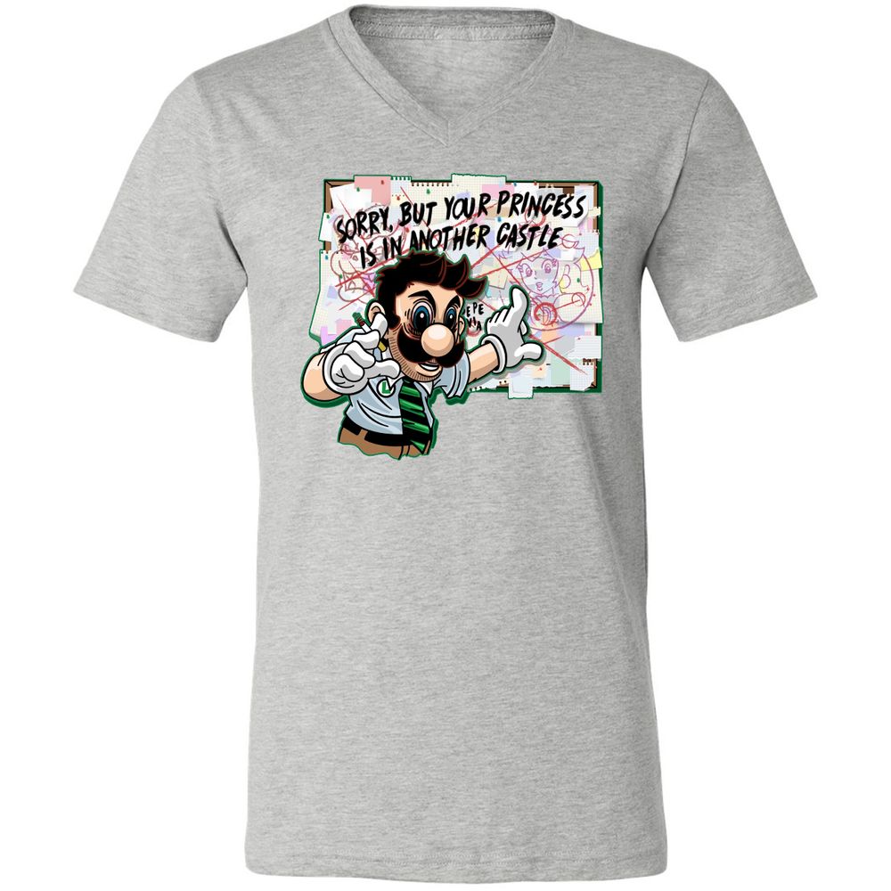 Unisex V-Neck T-Shirt - 34G91UM3 - Athletic Heather - 7