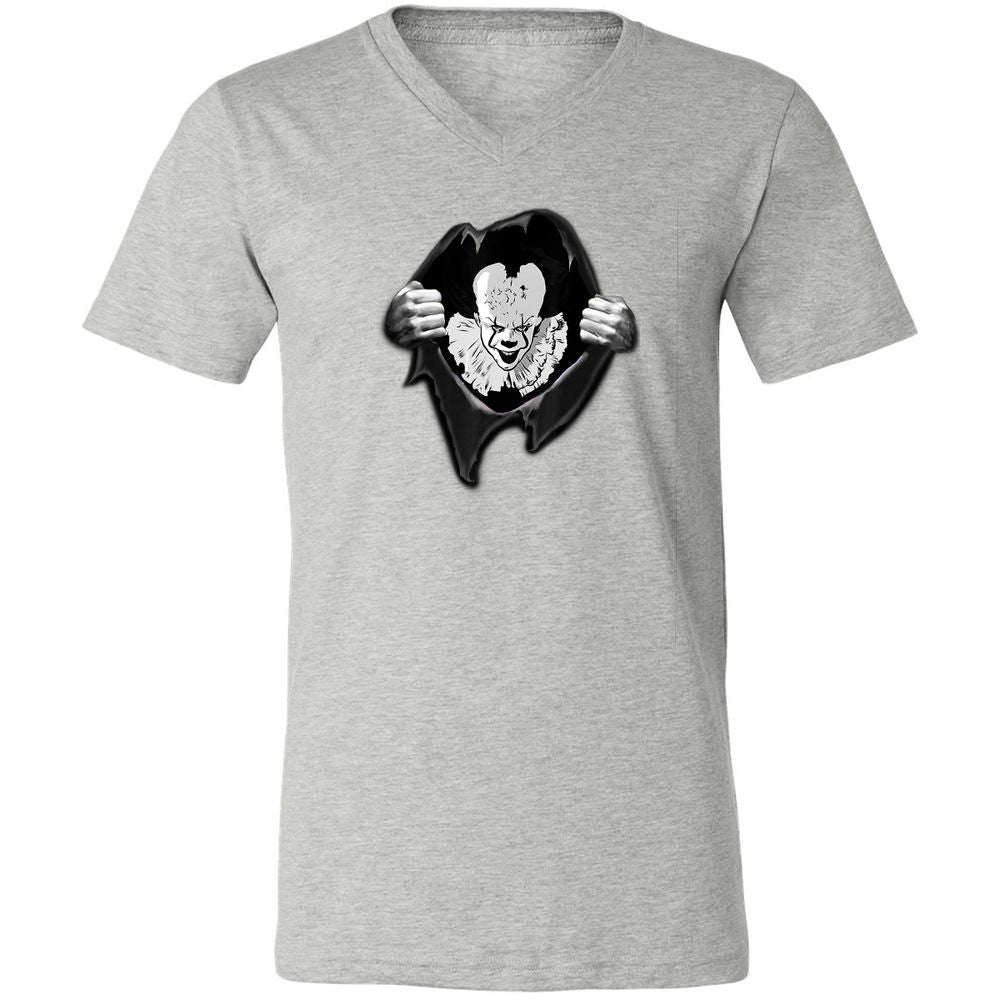 Unisex V-Neck T-Shirt - 4C7SZ2TK - Athletic Heather - 7