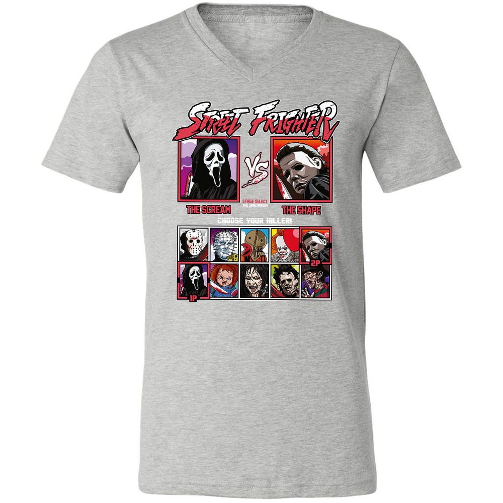 Unisex V-Neck T-Shirt - 4697MWH3 - Athletic Heather - 7