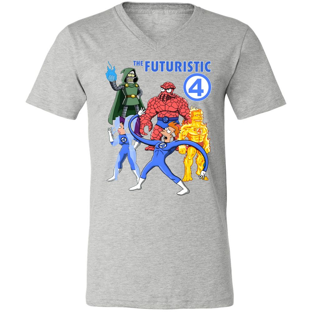 Unisex V-Neck T-Shirt - RVLHGJ8G - Athletic Heather - 7